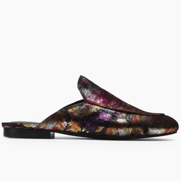 Kenneth Cole Wallice Slip On Mule Floral Loafers Leather Fashion Pumps Shoes - Picture 3 of 12
